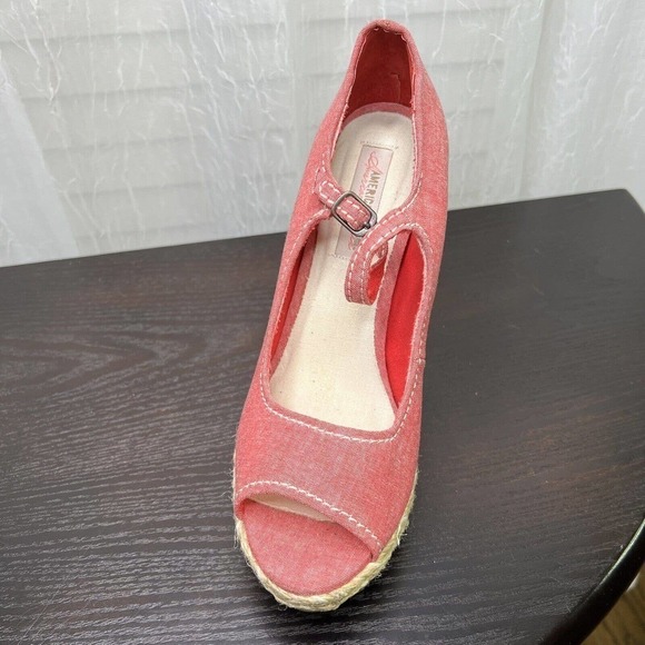 American Rag Women’s 8.5 kaliPlatform Peep Toe Heels Ankle Strap Retro Pinup - Picture 6 of 7